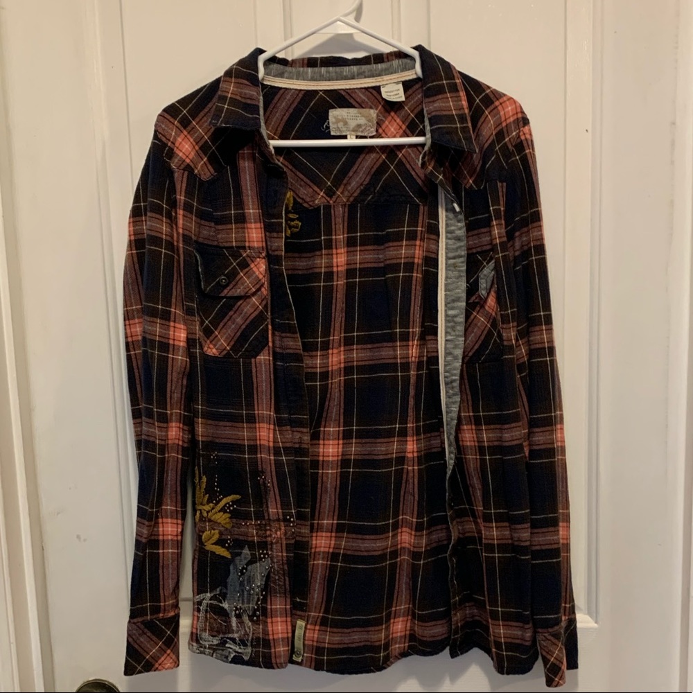 Button up plaid shirt